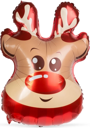 Božični folijski balon v obliki severnega jelena 70 × 48 cm