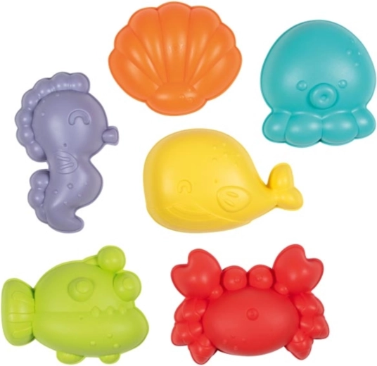 Komplet 6 bioplastičnih peskovnih modelčkov GOKI