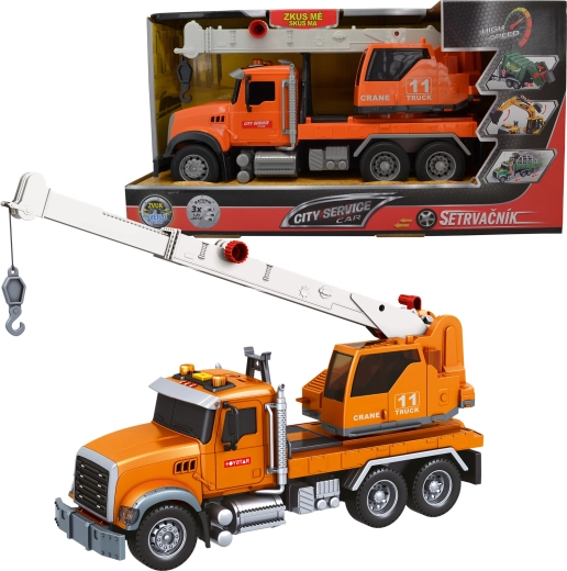Mestni tovorni tovornjak z žerjavom 1:14 z zvoki in lučmi