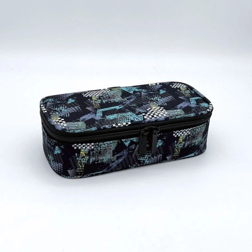 Šolski etui CONCORDE Abstrakt s preklopom – zelena