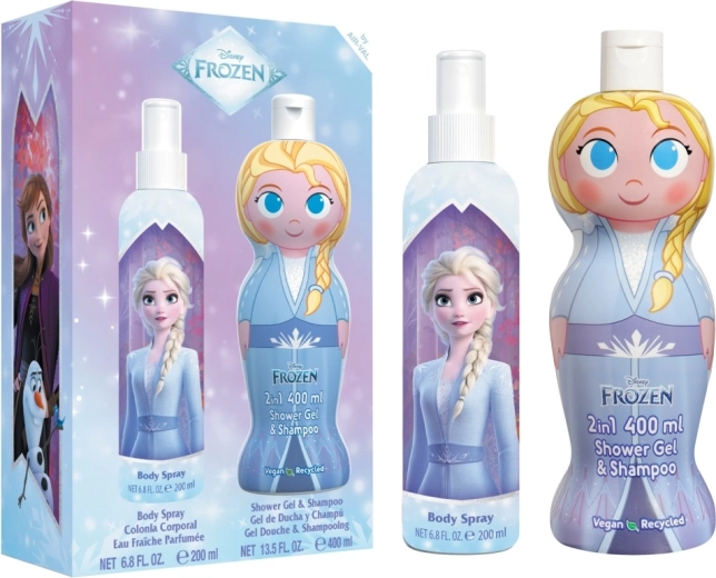 Darilni set FROZEN – sprej za telo 200 ml + gel za prhanje in šampon 2v1 400 ml