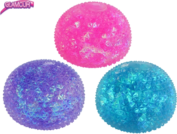 Glamour kristalna raztegljiva antistresna žogica Sugar 10 cm (6 kos)