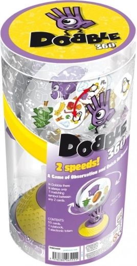 Asmodee Dobble 360 – igra opazovanja z vrtljivim stolpom