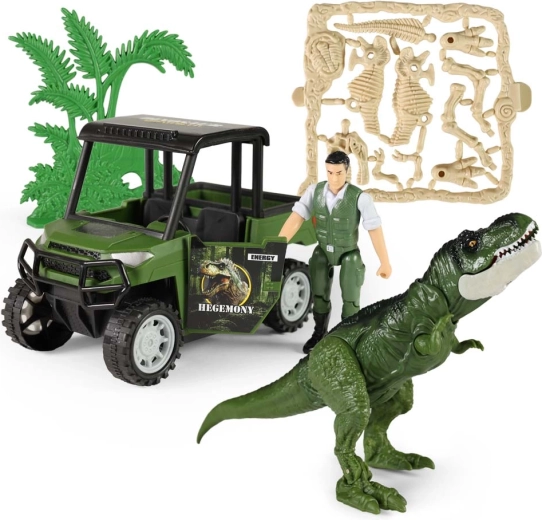 Akcijski set Dino park z avtomobilom in dinozavrom z zvokom