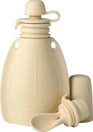 Mininor silikonska polnilna vrečka z žličko Soft rabbit