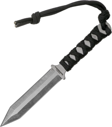 Nož za vrat Condor Gladius 8 cm s paracordom in plastičnim etuijem