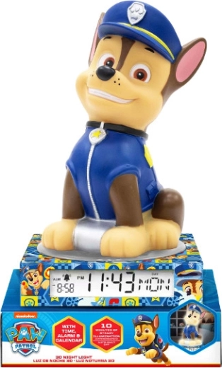 Nočna lučka z budilko in koledarjem PAW PATROL – 3D figurica