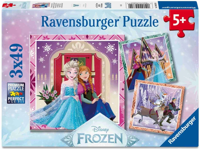 Ravensburger sestavljanka Disney: Ledeno kraljestvo 3x49 kosov