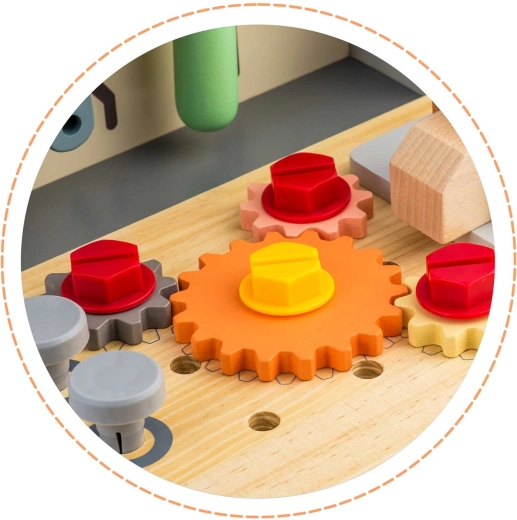 Vrtljiva zobata kolesa za učenje vzroka in posledice