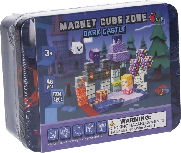 Magnetna konstrukcijska igrača Magnet Cube Zone Dark Castle – 48 delov