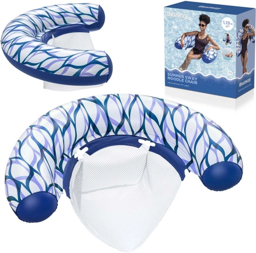 Bestway Summer Sway napihljiv plavajoči stol z mrežastim sedežem - 1 kos