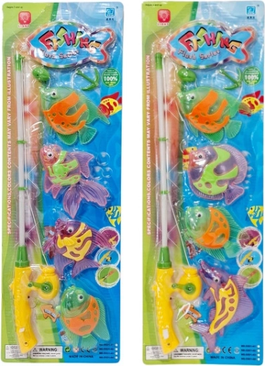 Svetleča otroška ribiška palica z magnetnimi ribicami