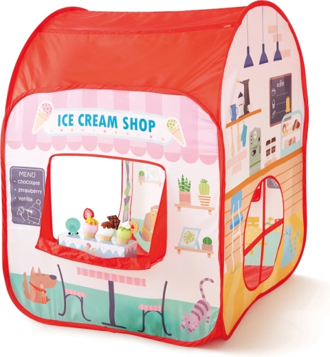 Kids’ play tent shop My First Shop – ice cream parlor, burger joint and café