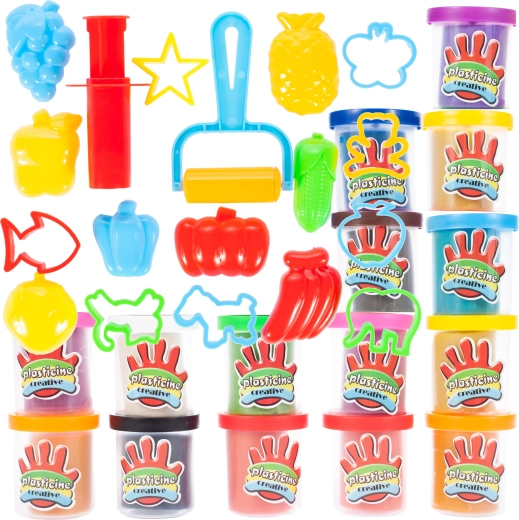 Modeling Clay in Cups with Accessories - 1 Piece