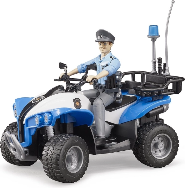Bruder modri policijski ATV s figurico