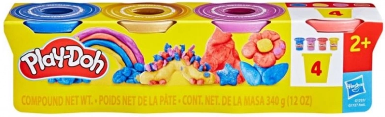 Play-Doh Kovinska zbirka – komplet 4 lončkov