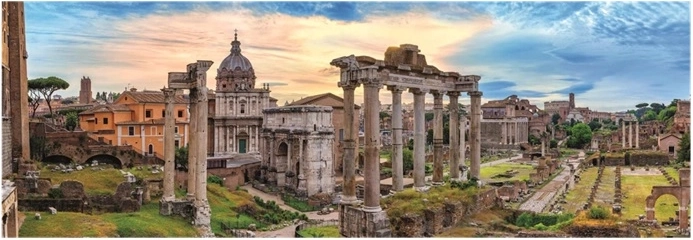 Clementoni panoramske puzzle 1000 koščkov Rim – Forum Romanum ob sončnem zahodu (High Quality Collection)