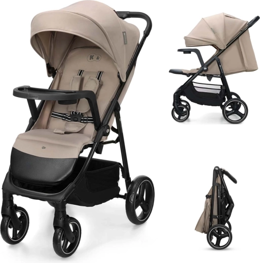 Kinderkraft športni voziček Trig 3 s pladnjem stone beige