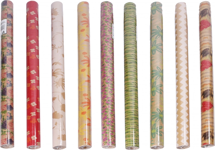 Ovijalni papir avana natur 0,7 × 2 m – mešanica motivov