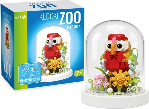 Mikro gradbeni komplet ZOO papiga pod kupolo