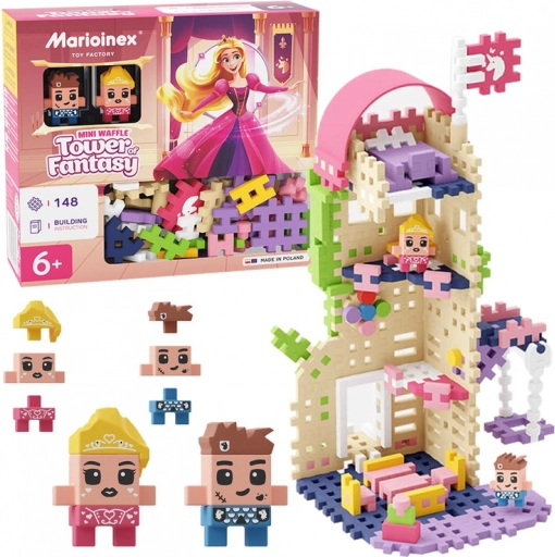 Gradbeni komplet Waffle Mini - Princesa: Stolp domišljije