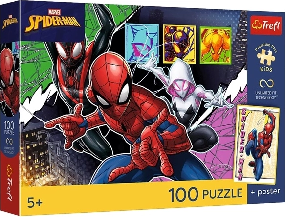 Trefl sestavljanka Premium Plus Kids Spiderman: Pogum, 100 delov