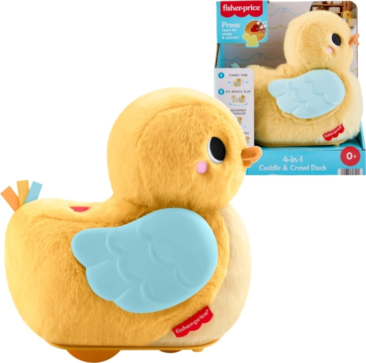 Fisher-Price vozeča se zibajoča račka 4 v 1 za spodbudo plazenja