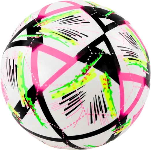 Gumijasta žoga z živahnimi vzorci, bela, 24 cm