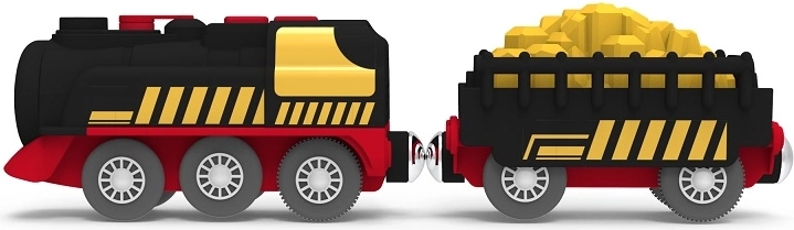 Locomotive and wagon for loading and transport play