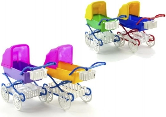 Plastični globoki voziček za punčke 21 cm