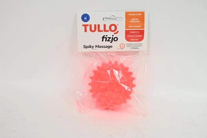 TulloFizjo rehabilitacijska masažna žogica z izboklinami 9 cm, rdeča