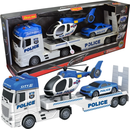 City Service Car policijski vlačilec s helikopterjem in avtomobilom v merilu 1 : 12