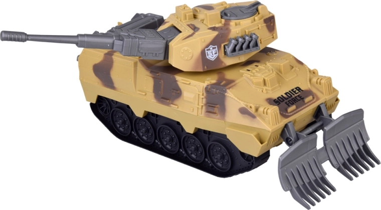 Tank z vrtljivo kupolo in rahljalnim plugom