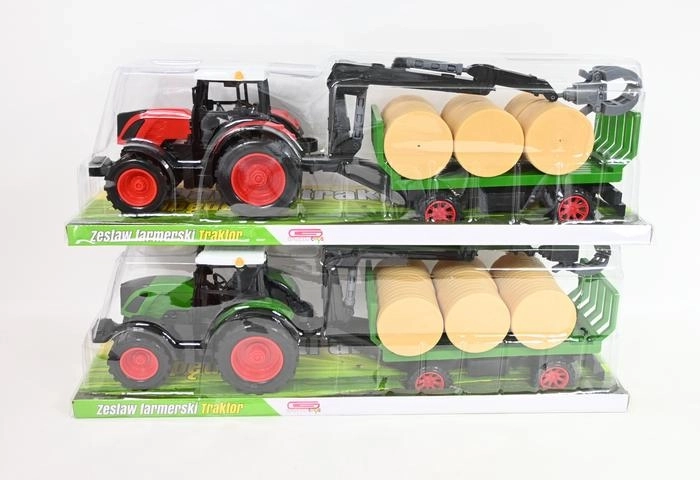 Traktor z gozdarsko prikolico in nakladalno roko