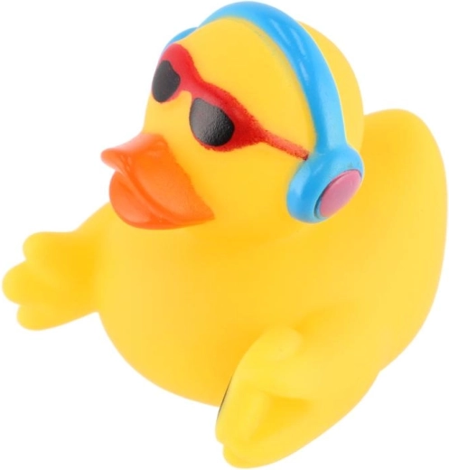 Cute duck with headphones