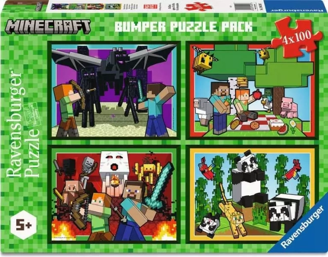 Ravensburger sestavljanka Minecraft 4×100 kosov