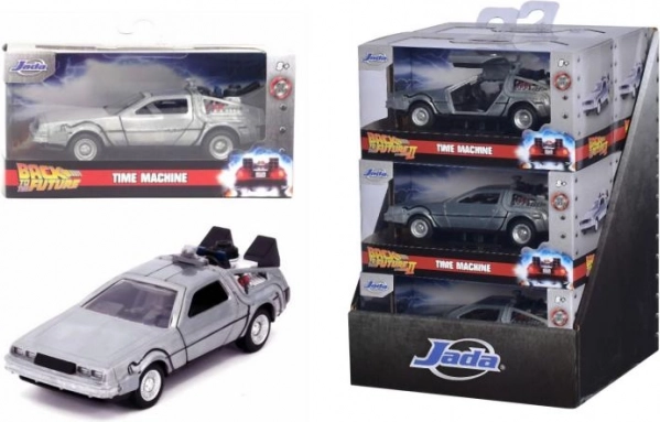 Kovinski model avtomobila Back to the Future DeLorean Time Machine 1:32 z odpirajočimi se vrati