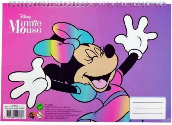 Spiralni blok z nalepkami Minnie - 1 kos