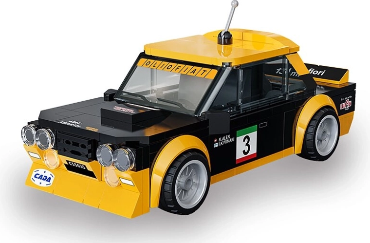 Konstrukcijski komplet CaDA Fiat Abarth 131 črni v merilu 1:24