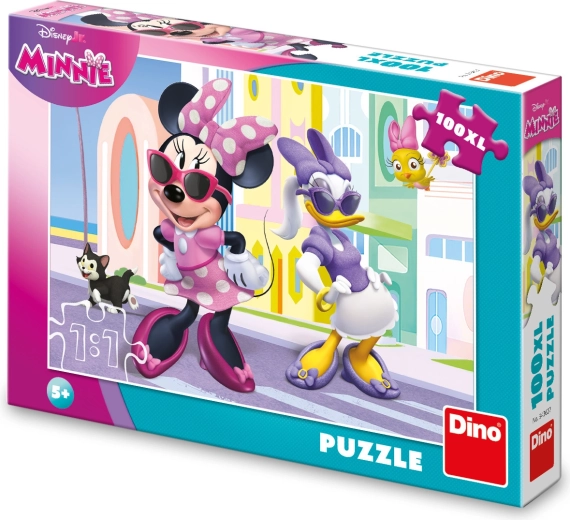 Disney Minnie in Daisy v mestu – otroška sestavljanka 100 XL koščkov