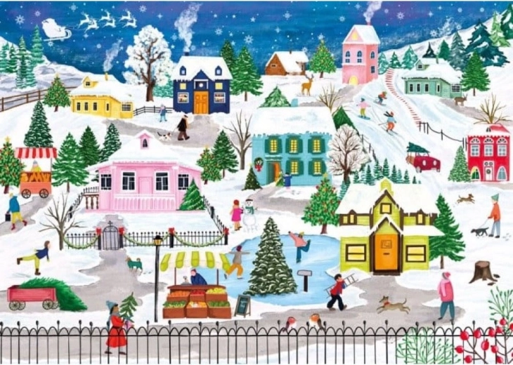 Sestavljanka Zasneženo mesto 1000 koščkov