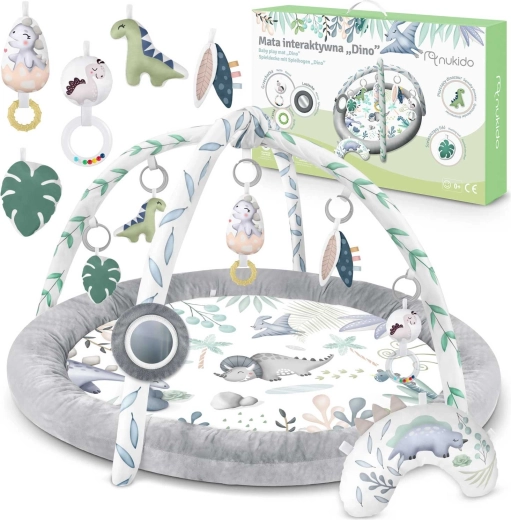 Interaktivna izobraževalna igralna podloga Nukido Dino z odstranljivimi loki