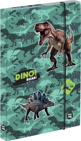 OXYBAG škatla za zvezke A4 jumbo dinozaver z elastiko