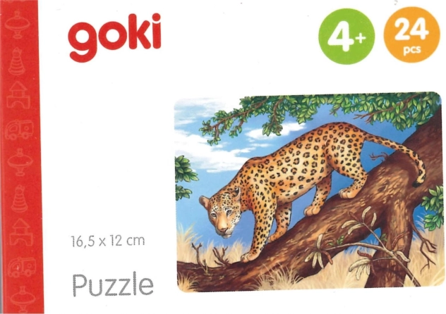 Goki lesene puzzle Afriške živali – jaguar, 24 kosov