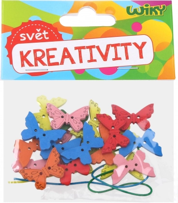 Ustvarjalni komplet Leseni Metuljčki z Vrvico