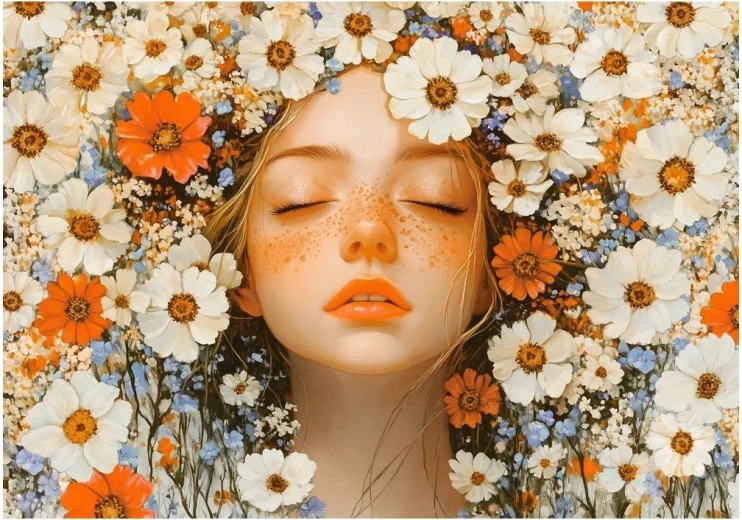 Sestavljanka Pomladno dekle 500 koščkov CASTORLAND