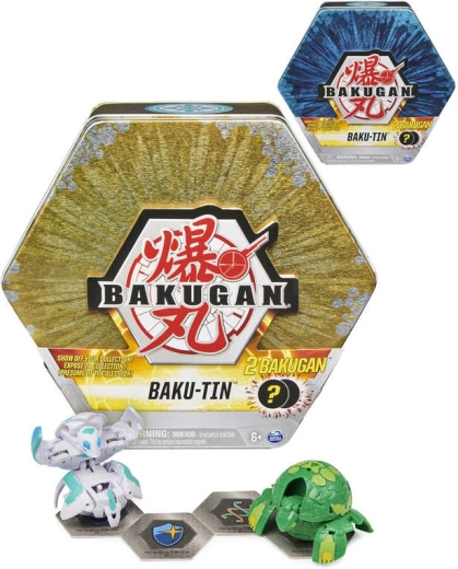 Spin Master Bakugan pločevinasta škatla z ekskluzivnim Bakuganom in dodatki