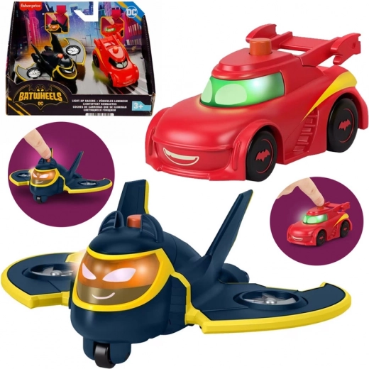svetleča vozila DC Batwheels – komplet 2 kosov (Redbird in Batwing) 1:55