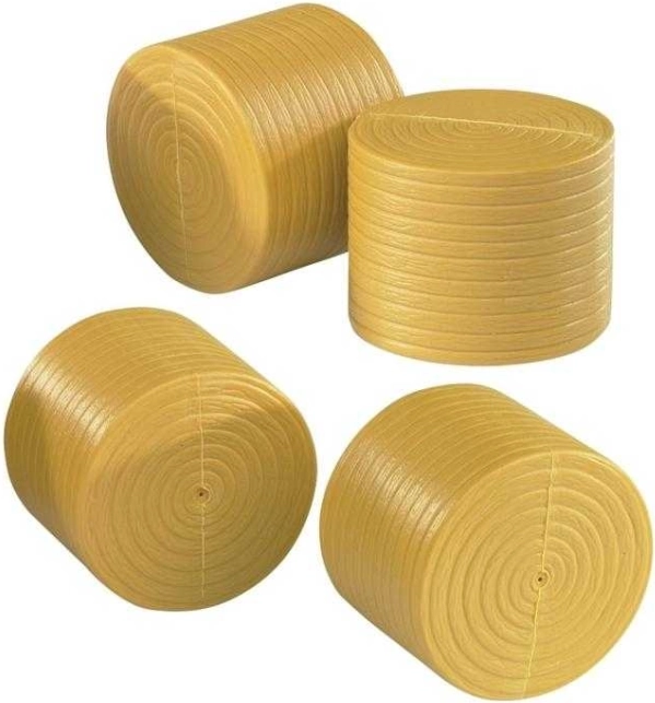 Bruder set rumenih okroglih bal slame 4 kosi