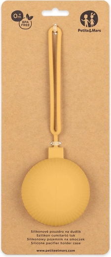 Petite&Mars silikonski etui za dudo intense ochre
